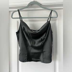 NWT RO&DE Satin Cowl Neck Top